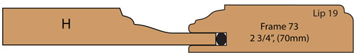 cross section of Duquette cabinet door