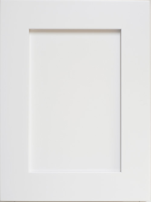 Lancaster shaker door painted white